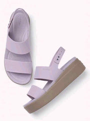 Croccss Brooklyn Slingback Low Wedge Sandals For Her Purple