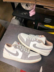 Nikke Air Jordan Retro 1 Low Silver College Grey Hemp
