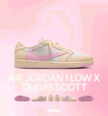 Nikke Travis Scott X Air Jordan 1 Low OG Shy Pink Semi Ua