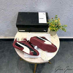 Pumaa Speedcat Plus Quilted Ruby Shimmer Warm White Burgundy 607