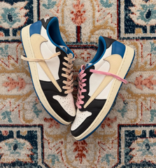 Jordan 1 Low Fragment X Travis Scott Without Plastic Packing Semi UA