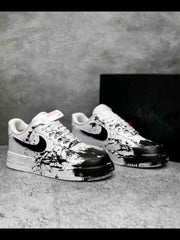 Nikee Airforce 1 Black paint custom
