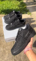 NIK AIRFORCE 1 ALL BLACK GLITTER