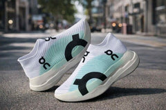 On Cloudboom Strike LS White and Mint Green 5052