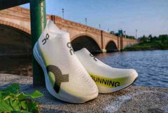 On Running Cloudboom Strike LS White Yellow