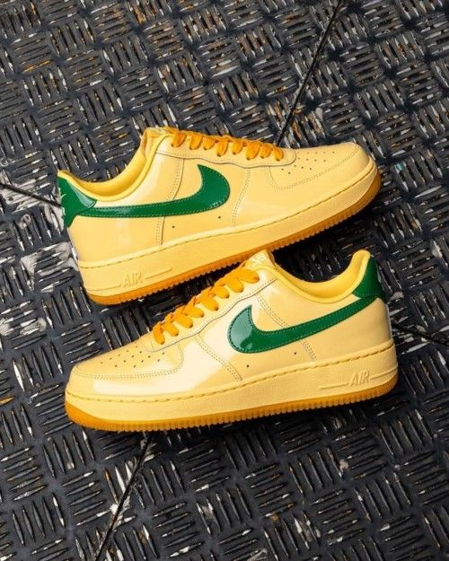 NIK AIRFORCE 1 LOW PATENT TOPAZ GOLD N LASER LIGHT ORANGE