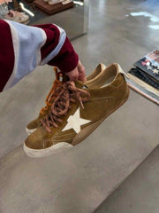 GOLDEN GOOSE TRUE STAR SNEAKER TOBACCO SUEDE BROWN