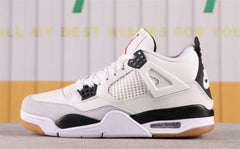 Air Jordan Retro 4 Sb White Black Semi Ua