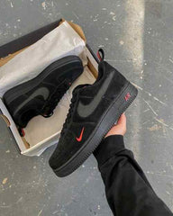 nikee Airforce 1 Multi Swoosh Black Crimson