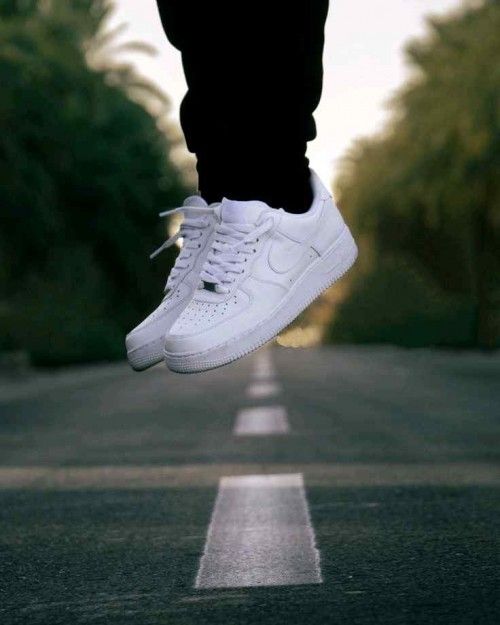 Nikee Airforce 1 White Pure Leather White With dust bag 1884