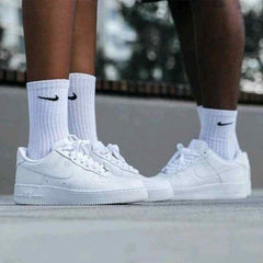 Nikee Airforce 1 White Pure Leather White With dust bag 1884