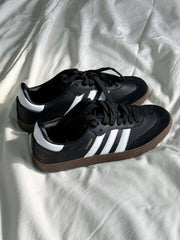 Adid Samba black white leather suede fixs