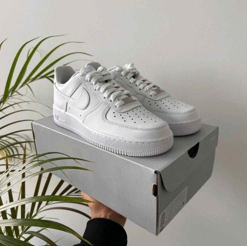 Nikkee Airforce 1 White Pure Leather Heavy Quality (With Dust Bag Bill Carry Bag 1 Complementary Bottle Lace) 1068