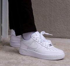 Nikkee Airforce 1 White Pure Leather Heavy Quality (With Dust Bag Bill Carry Bag 1 Complementary Bottle Lace) 1068