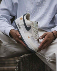 Nikee Airforce 1 Low X Undefeated Custom Beige 1209
