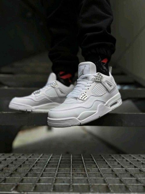 Nikee Air Jordan Retro 4 Pure Money White 1267