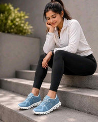 On Running Cloud 6 Chambray White