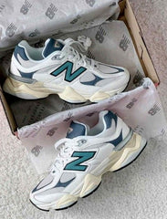 New Balancee 9060 Logo Patch White Grey 1217