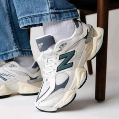 New Balancee 9060 Logo Patch White Grey 1217