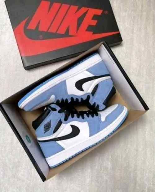 jordan retro 1 high UNIVERSITY BLUE LEATHER SHINE semi ua