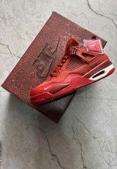 Nikkee JORDAN RETRO 4 X NIGEL SYLVESTER BRICK BY BRICK SEMI UA quality with keychain and Og box