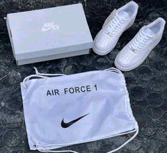 Nikee airforce 1 white pure leather heavy quality 164