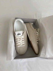 Alo Yoga Sunset Suede Sneakers Beige