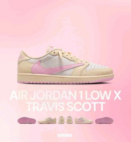 Travis Scott X Air Jordan 1 Low OG Shy Pink Semi Ua 760
