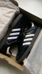 Adida women samba black white leather suede fixe