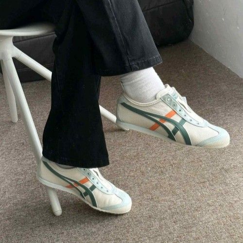 Onitsuukaa Tigerr Mexico 66 Slip On Cream Green 1253