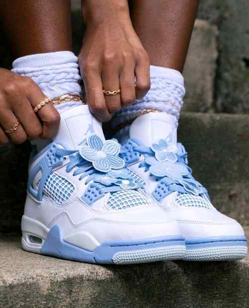 Nikee Air Jordan Retro 4 Forget Me Not Women s Semi UA for her