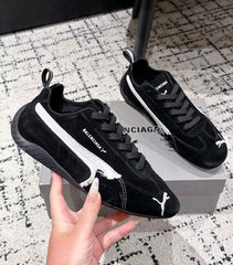 Pumaa x Balenciagaa Speedcat Suede Distressed BLACK