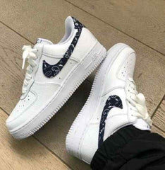 Nikee Airforce 1 Paisley White Black