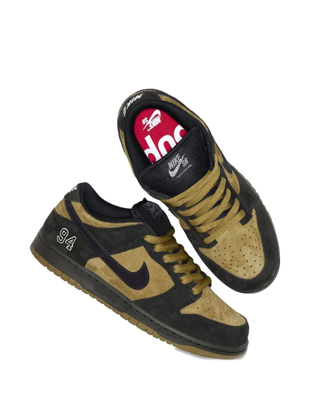 supreme x Nikee sb dunk low camper green Black - 2