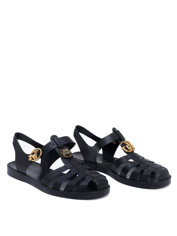 Guccii Rubber Buckle Strap Sandle 10A