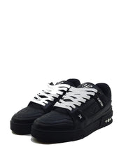 louis vuitton SKATE TRAINER PREMIUM SNEAKERS FULL BLACK